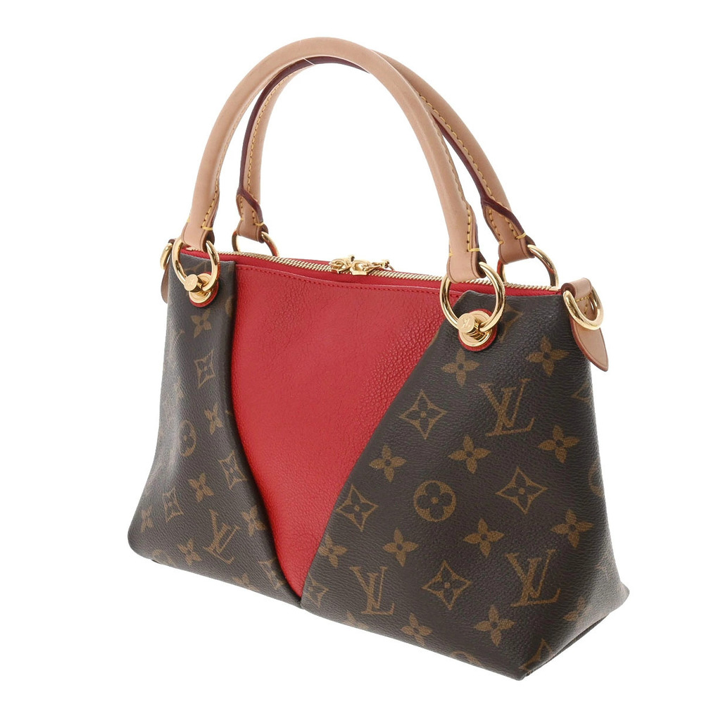 Louis Vuitton V Monogram Red Cerise Tote Handbag